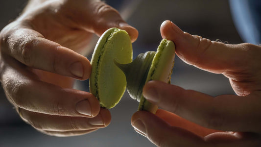 Tarte écologique avec des ingrédients bio et emballage durable