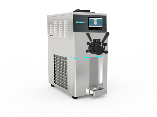 Machine à glace soft pro KEY 1 en fonctionnement dans un environnement professionnel.
